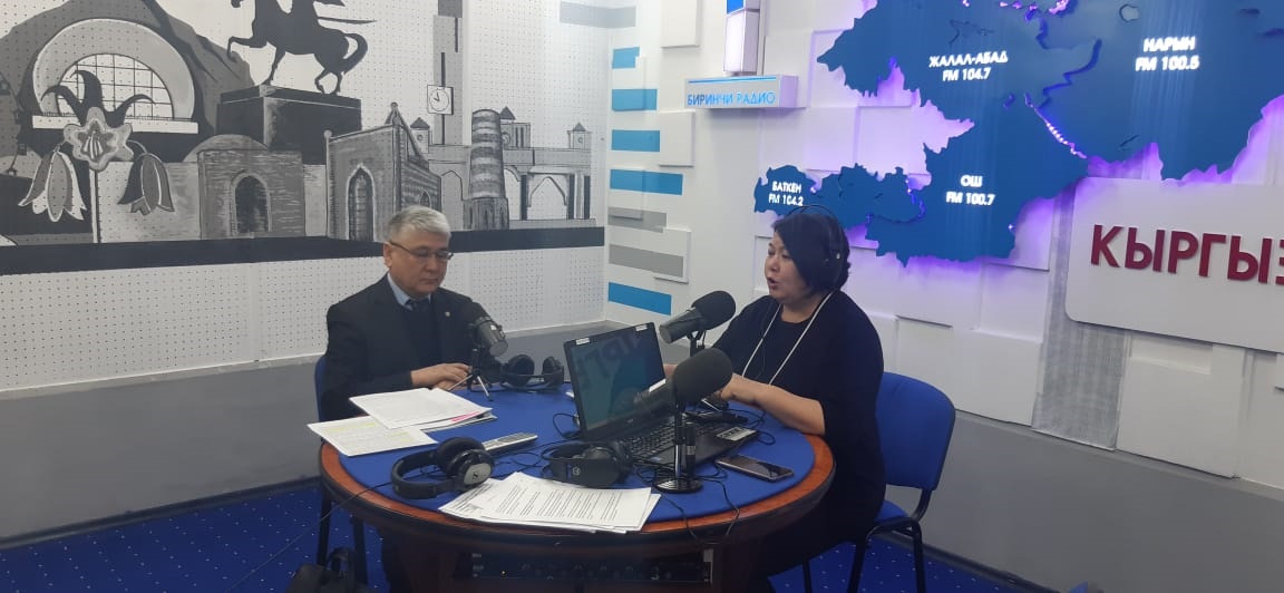 Сегодня состоялось выступление исполнительного директора Агентства Э.Мурзабекова в прямом эфире » Биринчи радио» НТРК